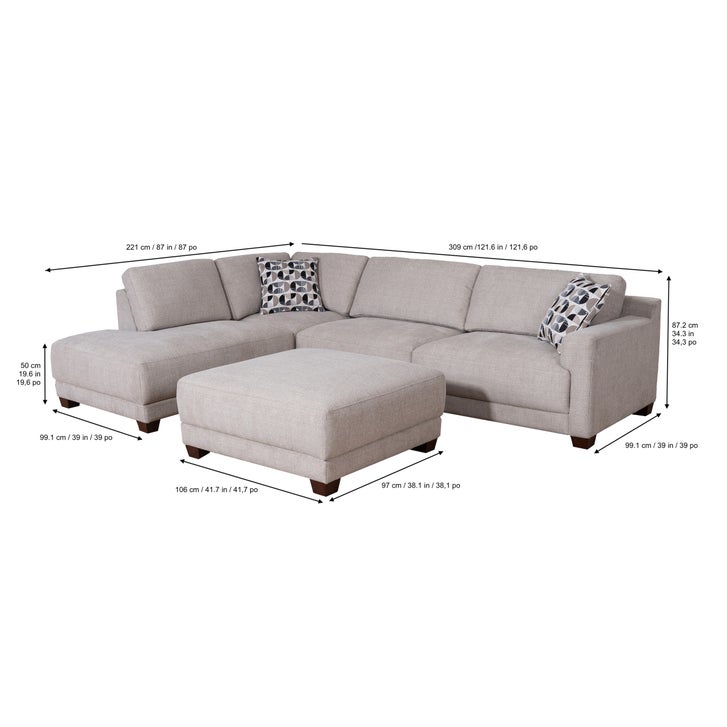 Sitemapcdatahttpautocellcare1comraylin Fabric Sectional With Ottomannull