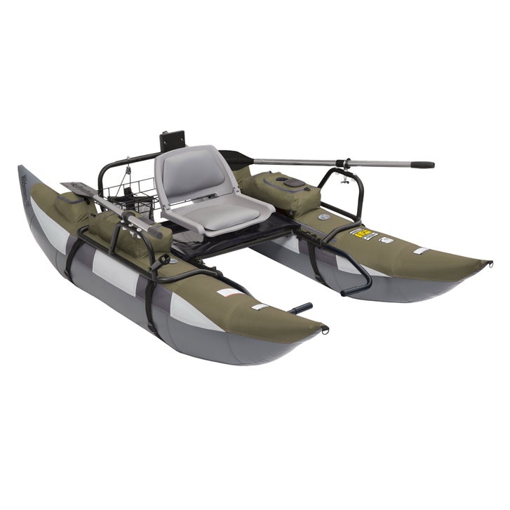 classic accessories colorado inflatable fishing pontoon boat with motor mount This Inflatable Fishing Float Tube is a portable pontoon solution for anglers who prefer quiet Classic Accessories Colorado XT Pontoon