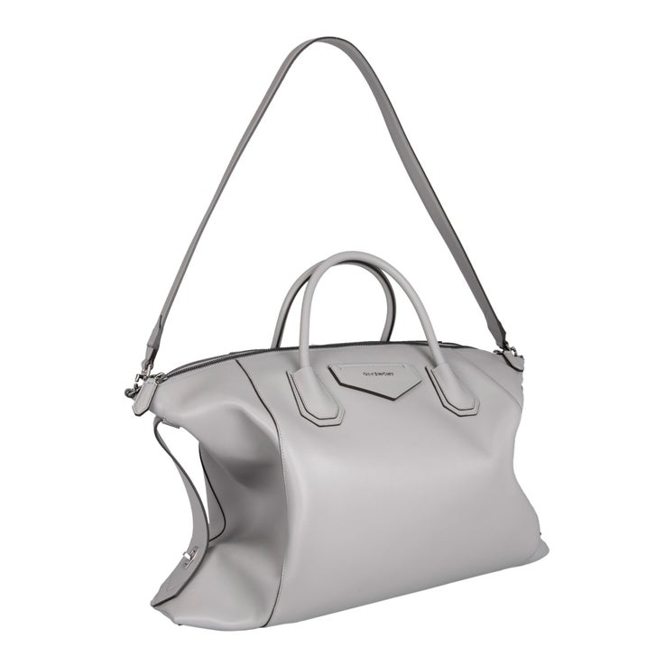 Givenchy クロコ型押し ハンドバッグ グレー Givenchy Antigona Large Smooth Leather Bag, Gray | Costco