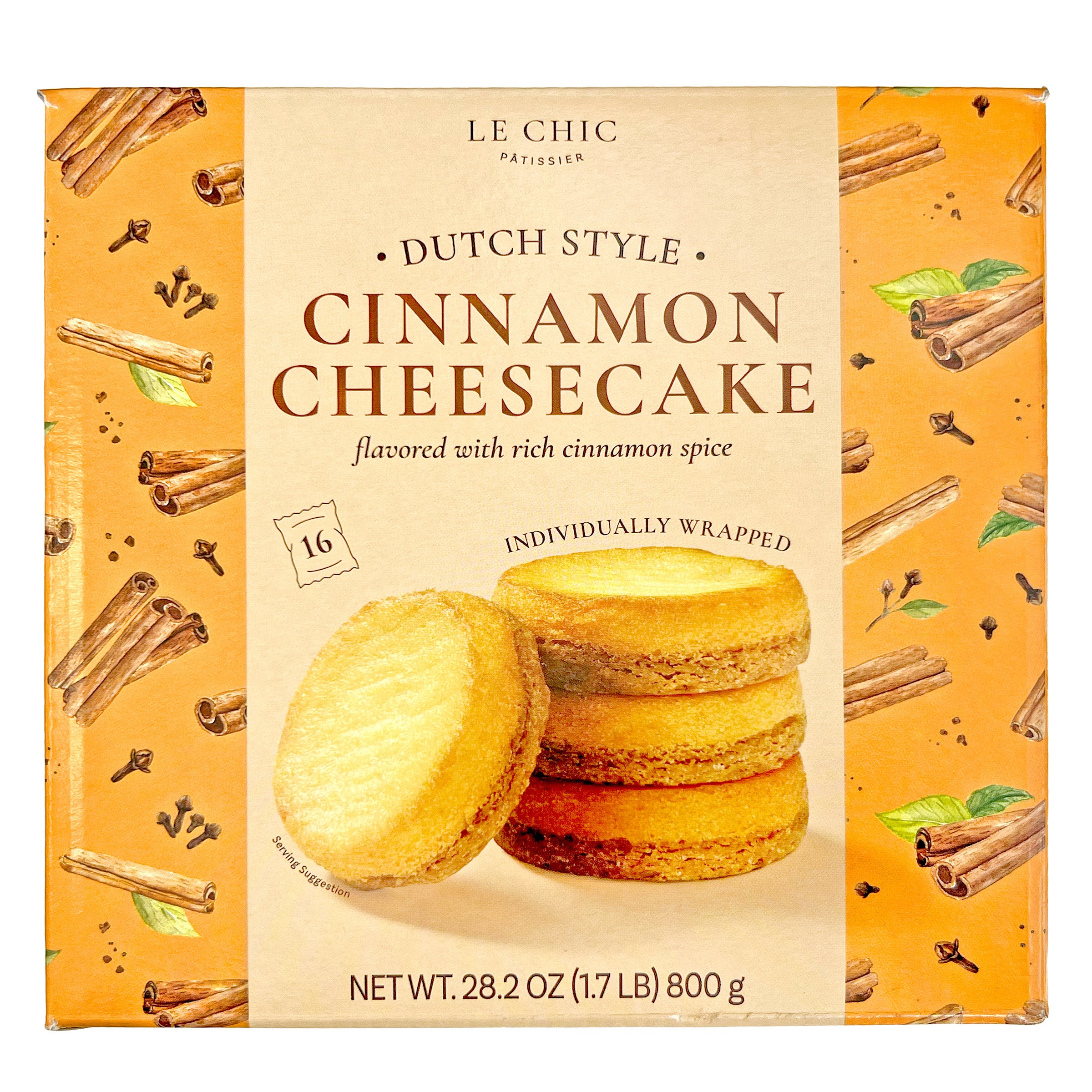 LE CHIC DUCTCH STYLE CINNAMON CHEESECAKE 1 LB 12.2 OZ