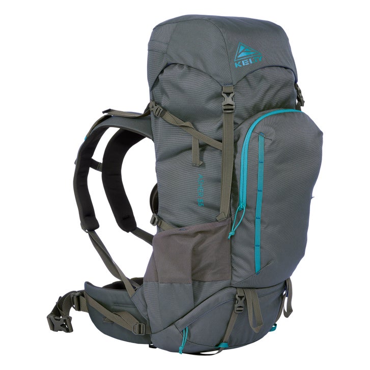kelty asher 55 backpack Rucksack - 55L Backpacking Pack The packs main compartment has top entry access and a lower sleeping bag compartment Asher 55 (2022)-Beluga/Stormy Blue