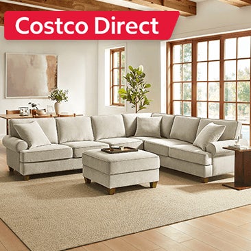 Hazel Fabric Sectional with Storage Ottoman