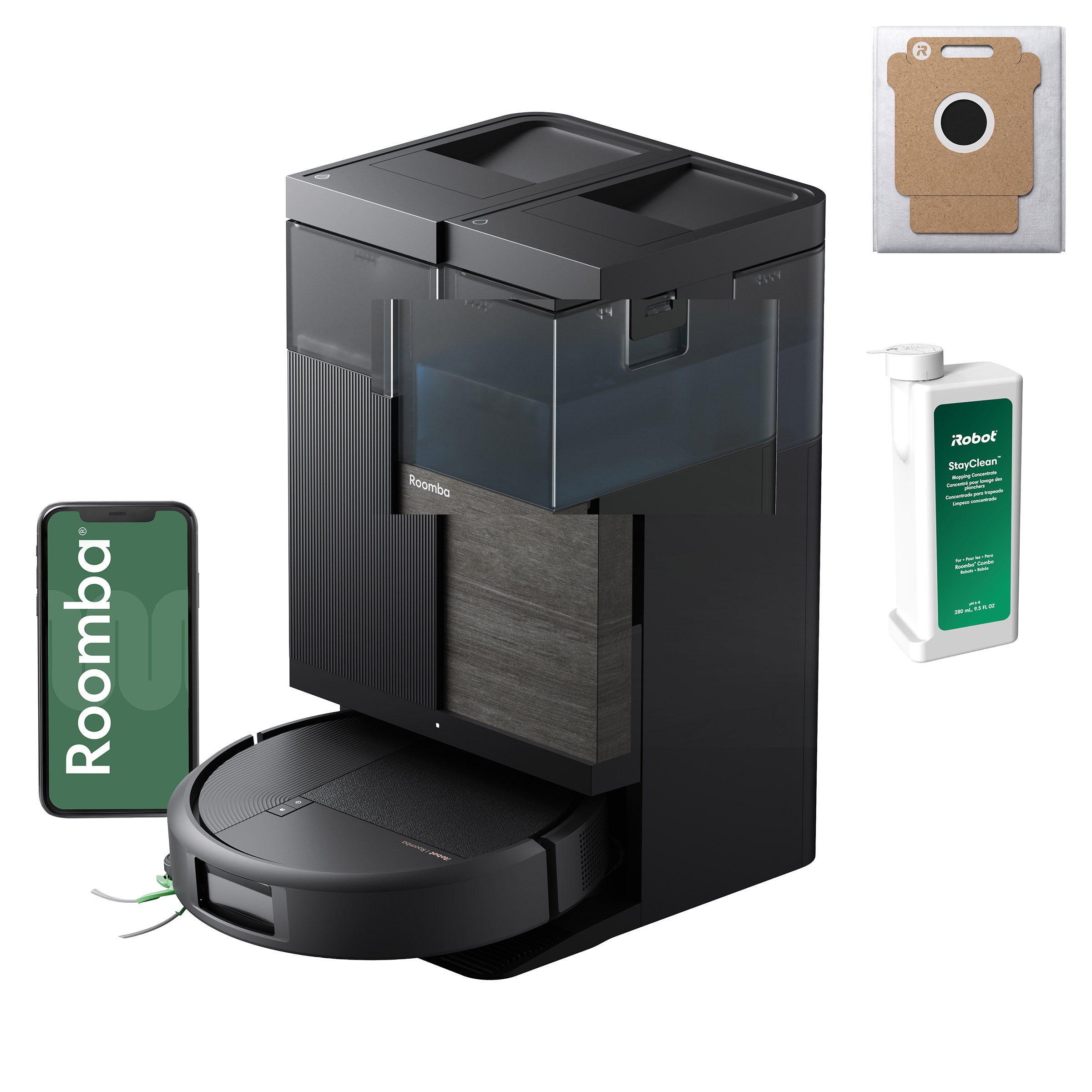 iRobot Roomba Plus 575S Combo Robot Vacuum and Mop + AutoWash Dock