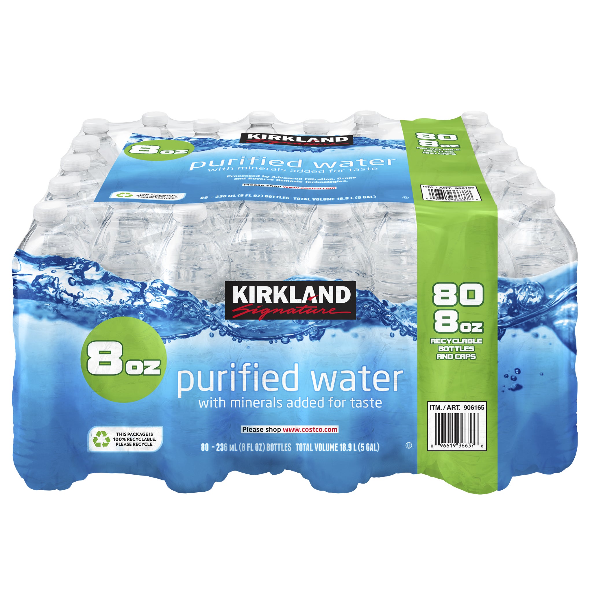 Kirkland Signature Purified Drinking Water, 8 fl oz, 80 ct | Costco