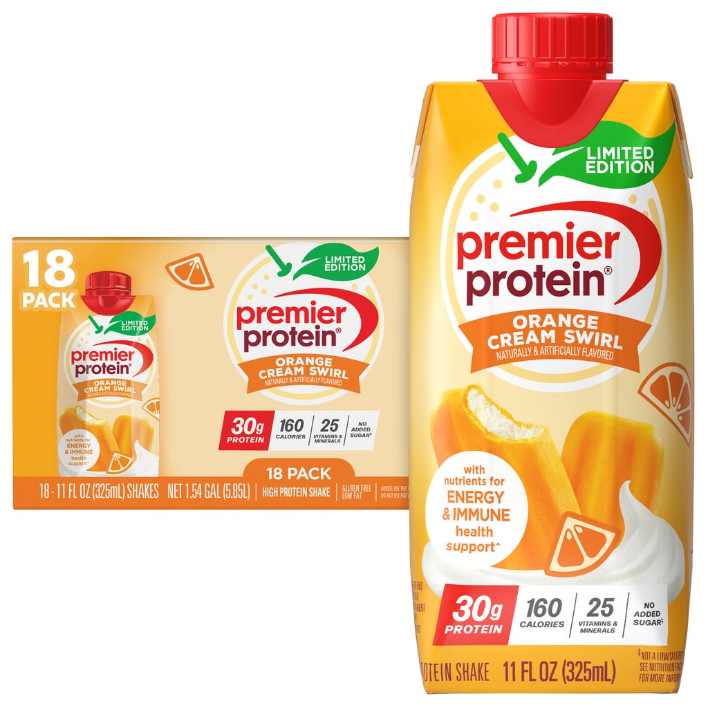 Premier 30g Protein PLUS Energy and Immune Support Shakes, Orange