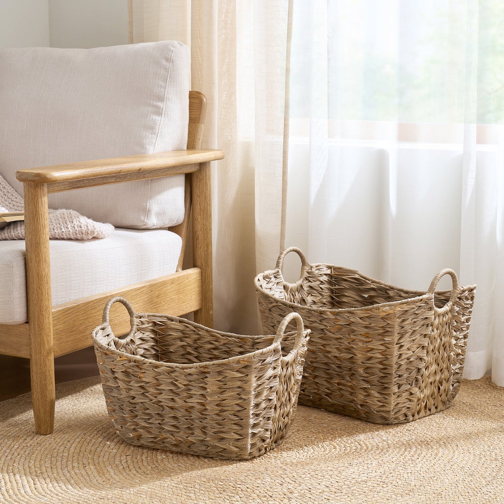 Faux Water Hyacinth Baskets, Set of 2 | Costco