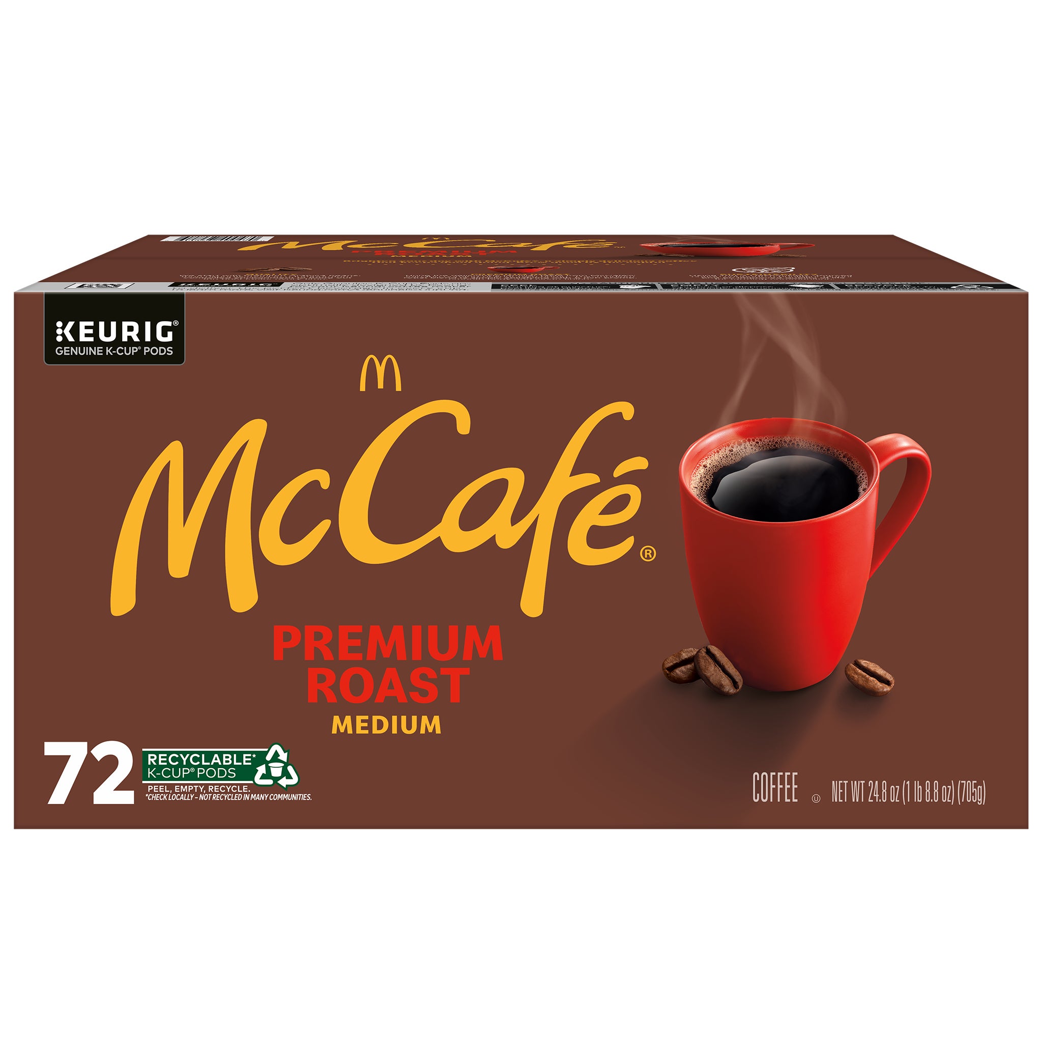 McCafe Premium Roast Coffee, Medium Roast, Keurig K-Cup Pods, 72