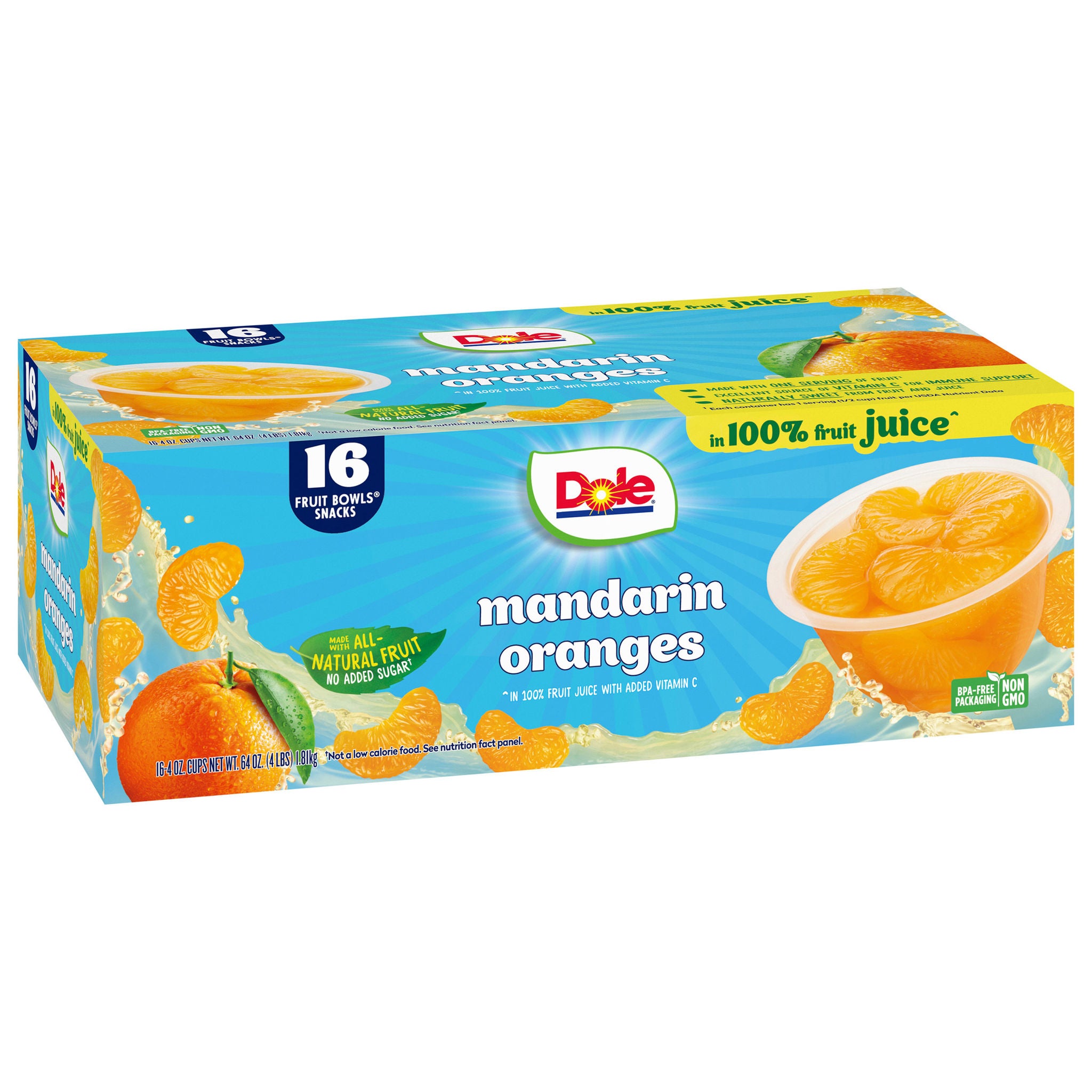 Dole, Mandarin Oranges Cup, 4 oz, 16-Count | Costco