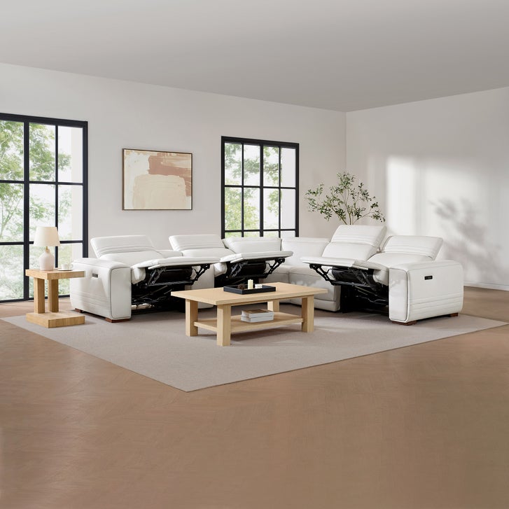 Karson Leather Power CloudZero Reclining Sectional with Power