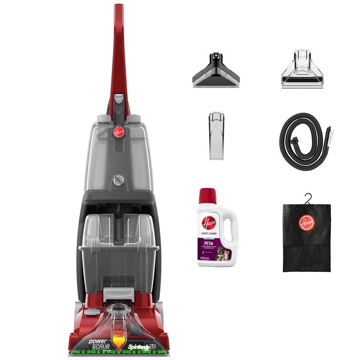 Hoover PowerScrub Deluxe Carpet Cleaner with 64 oz Pet Carpet