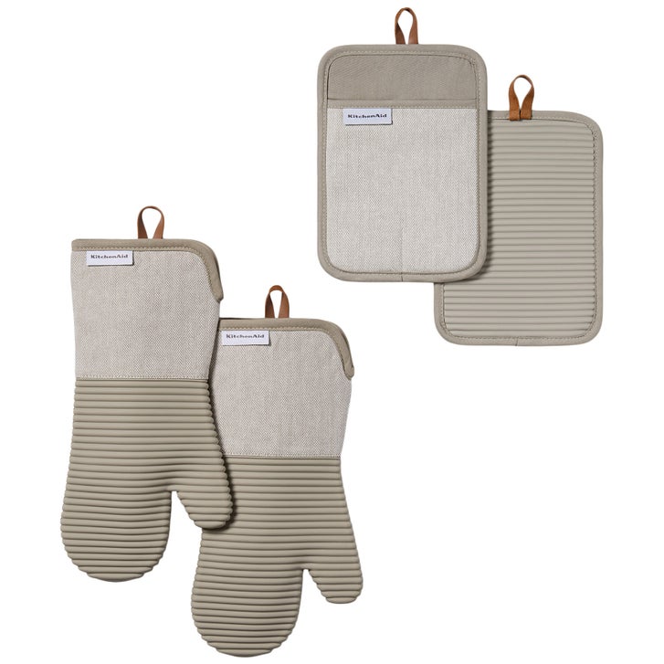 KitchenAid Herringbone 4-piece Mitt Set | Costco