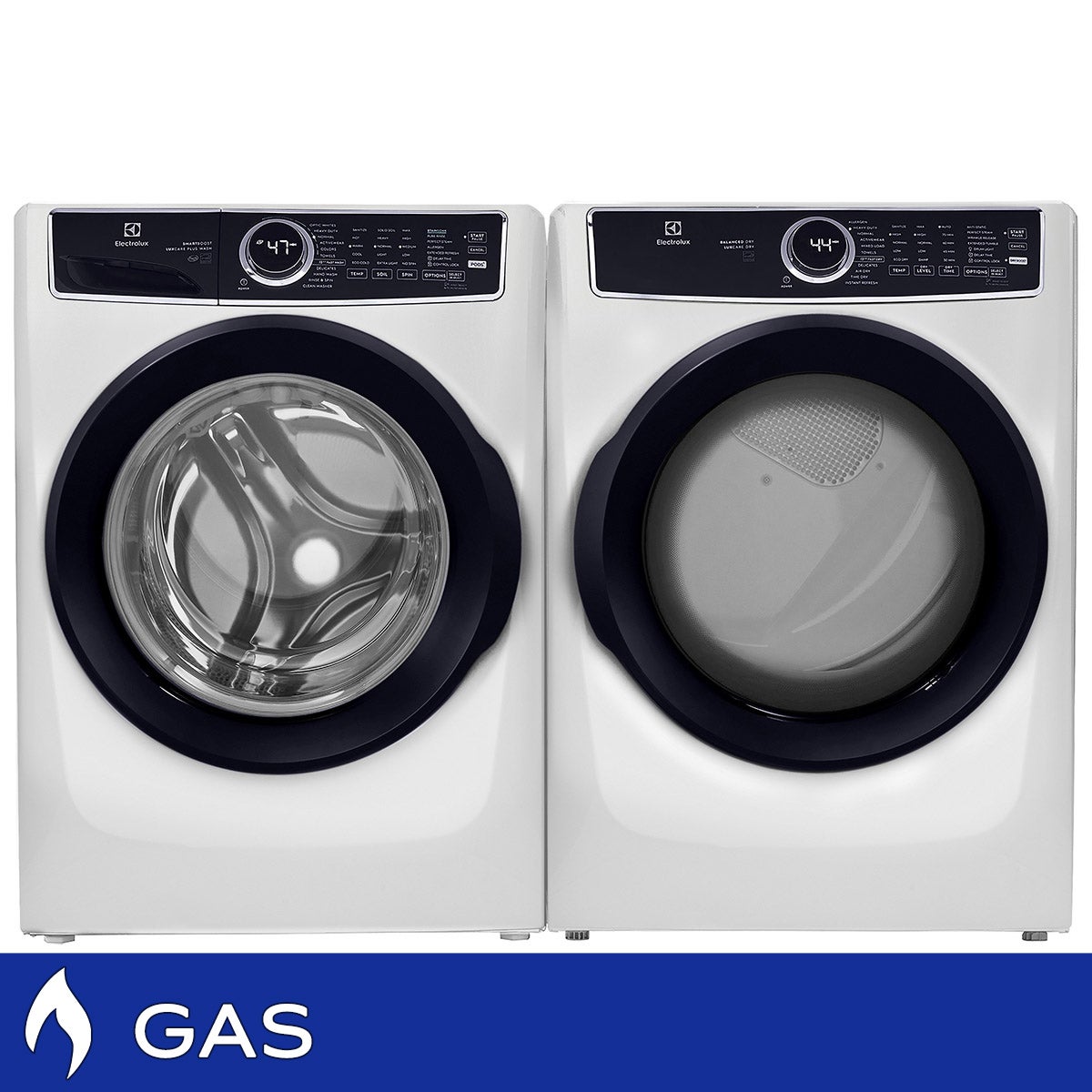 Electrolux Front Load 4.5 cu. ft. Washer With LuxCare Plus Wash and 8.0 cu. ft. GAS Dryer With Perfect Steam
