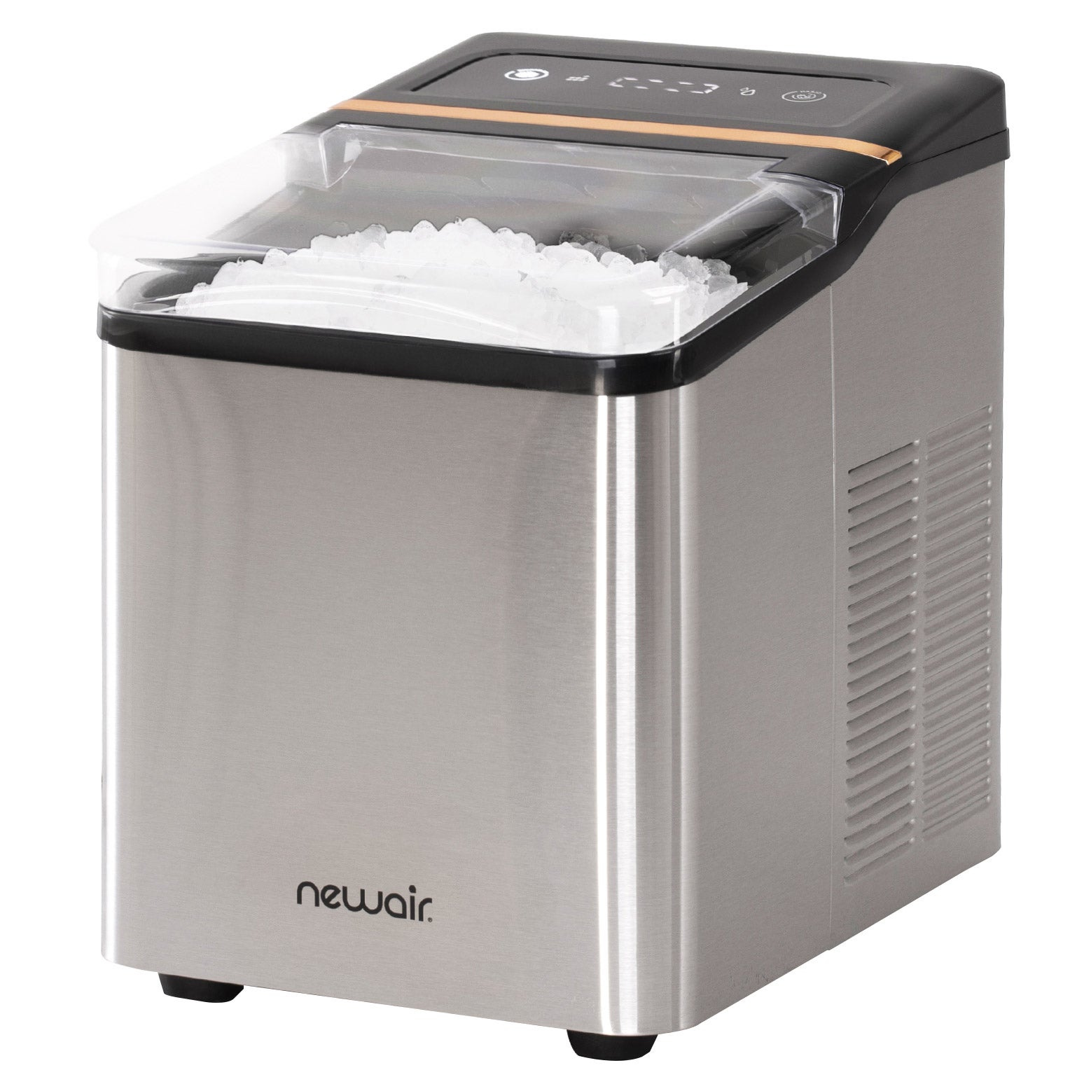 Newair Countertop Nugget Ice Maker, 30 lbs, Stainless Steel