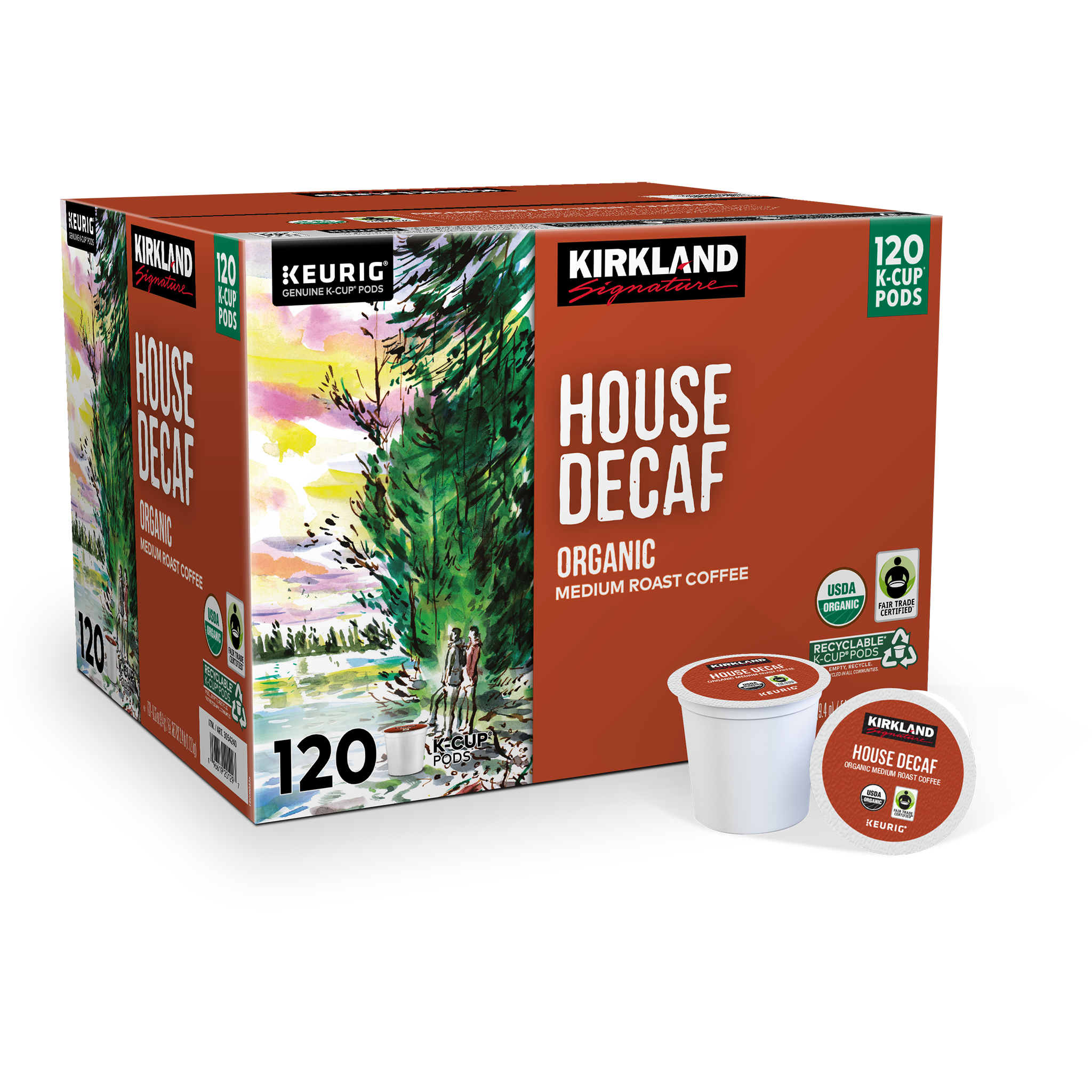 Kirkland Signature Organic House Decaf Coffee, Medium Roast