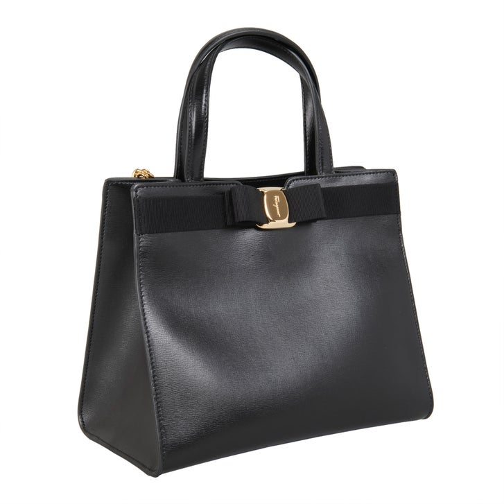 バッグ Ferragamo Vara Ribbon Nylon Tote Bag Ferragamo Vara Bow Top Handle Bag, Black | Costco