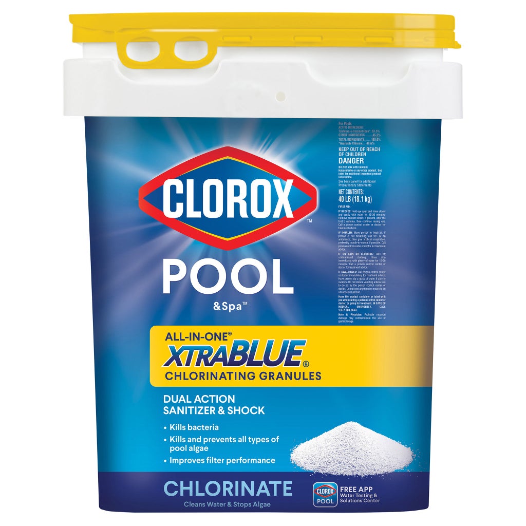 Clorox Pool & Spa All-in-One XtraBlue Chlorinating Granules, 40