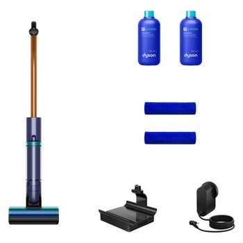 Dyson Clean + Wash Hygiene Wet Floor Cleaner with Hot-air Drying Dock, Two Rollers + Cleaning Solution