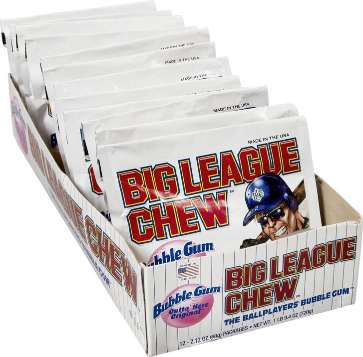 Big League Chew Bubble Gum, 2.12 oz, 12 ct