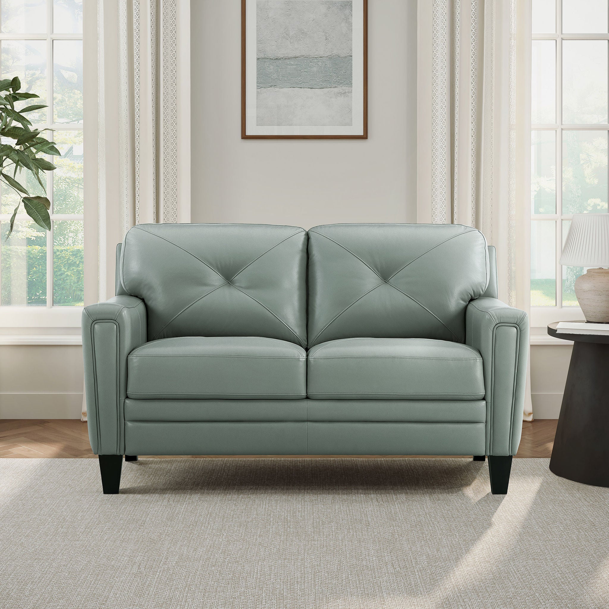 Atmore Top Grain Leather Loveseat | Costco
