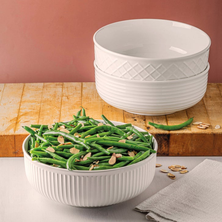 Trudeau Porcelain Serving Bowl Set, 3-piece