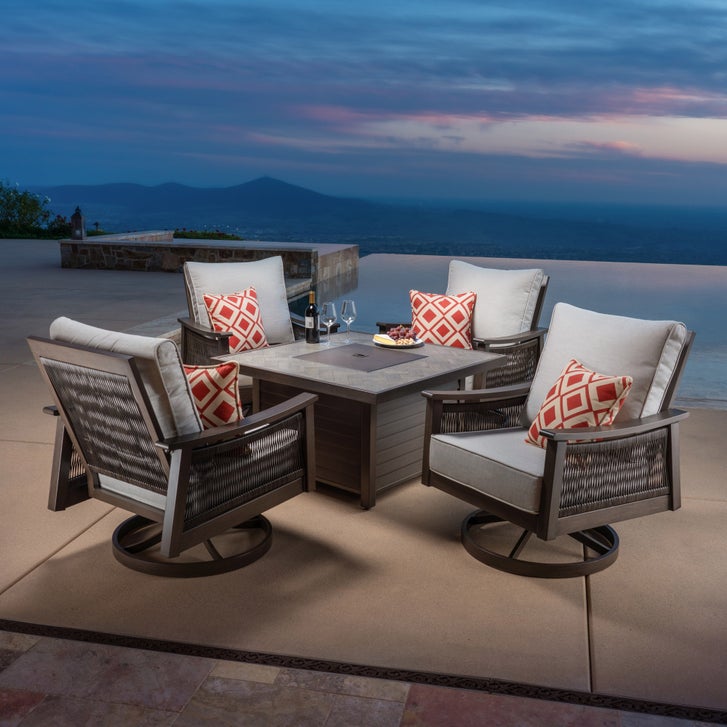 Grand Leisure Palomar 5-piece Fire Chat Set | Costco