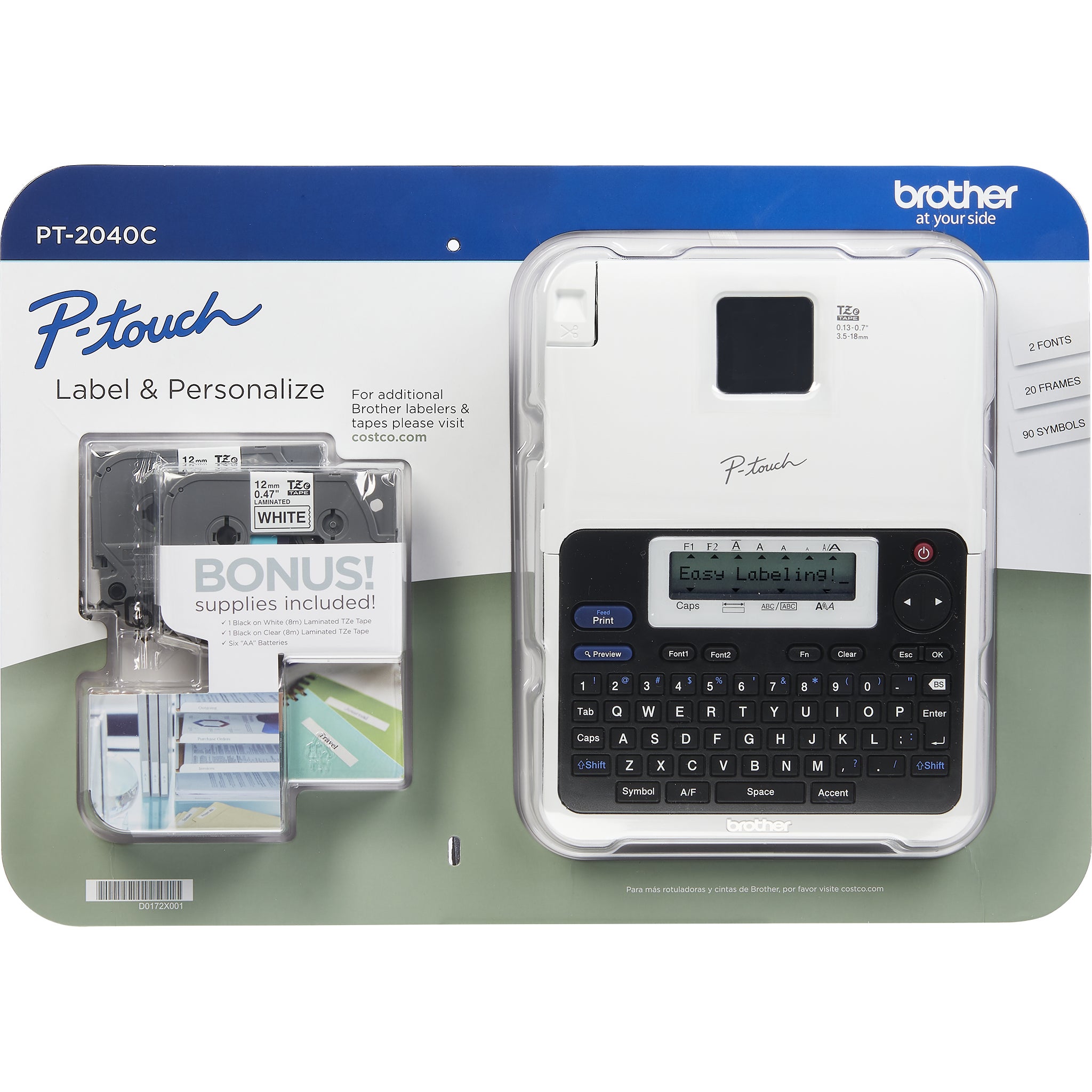Brother P-Touch PT-2040C Label Maker with Supplies | Costco