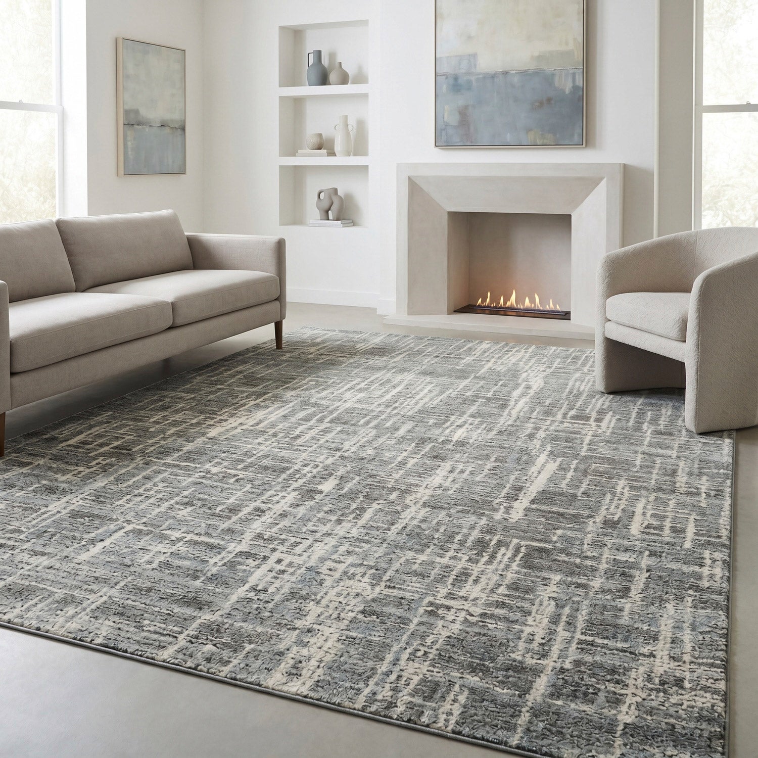 Surya Quesada Area Rug, Mist Blue, 6'7” x 9'6” | Costco