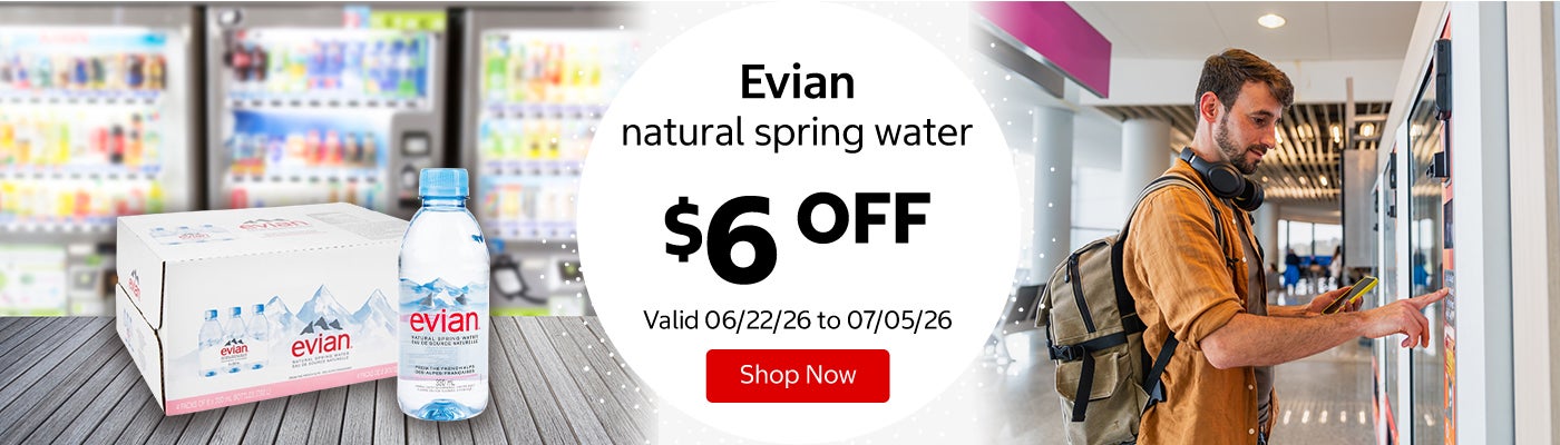 Evian natural spring water $6 OFF Valid 06/22/26 to 07/05/26 Shop Now 