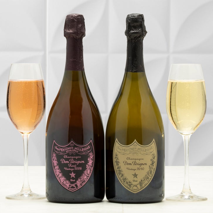 Dom Perignon 2010 & Dom Rose 2006 Gift Duet with Riedel 750 ml CA