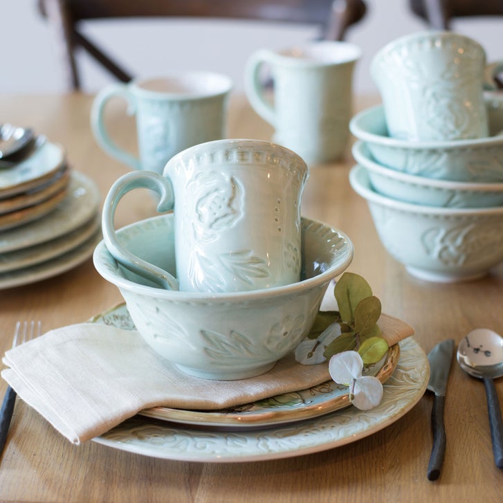Fitz and Floyd Toulouse Green 16-piece Dinnerware Set | Costco