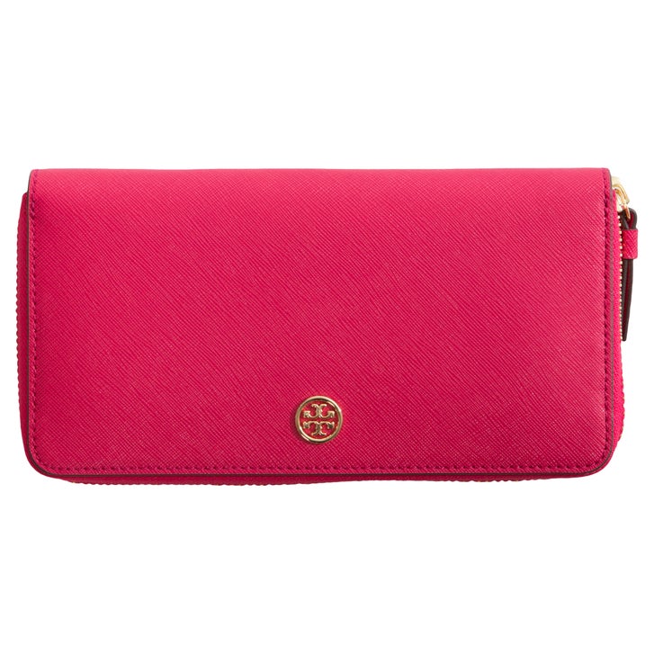 Tory Burch Robinson Zip Wallet, Bright Pink | Costco