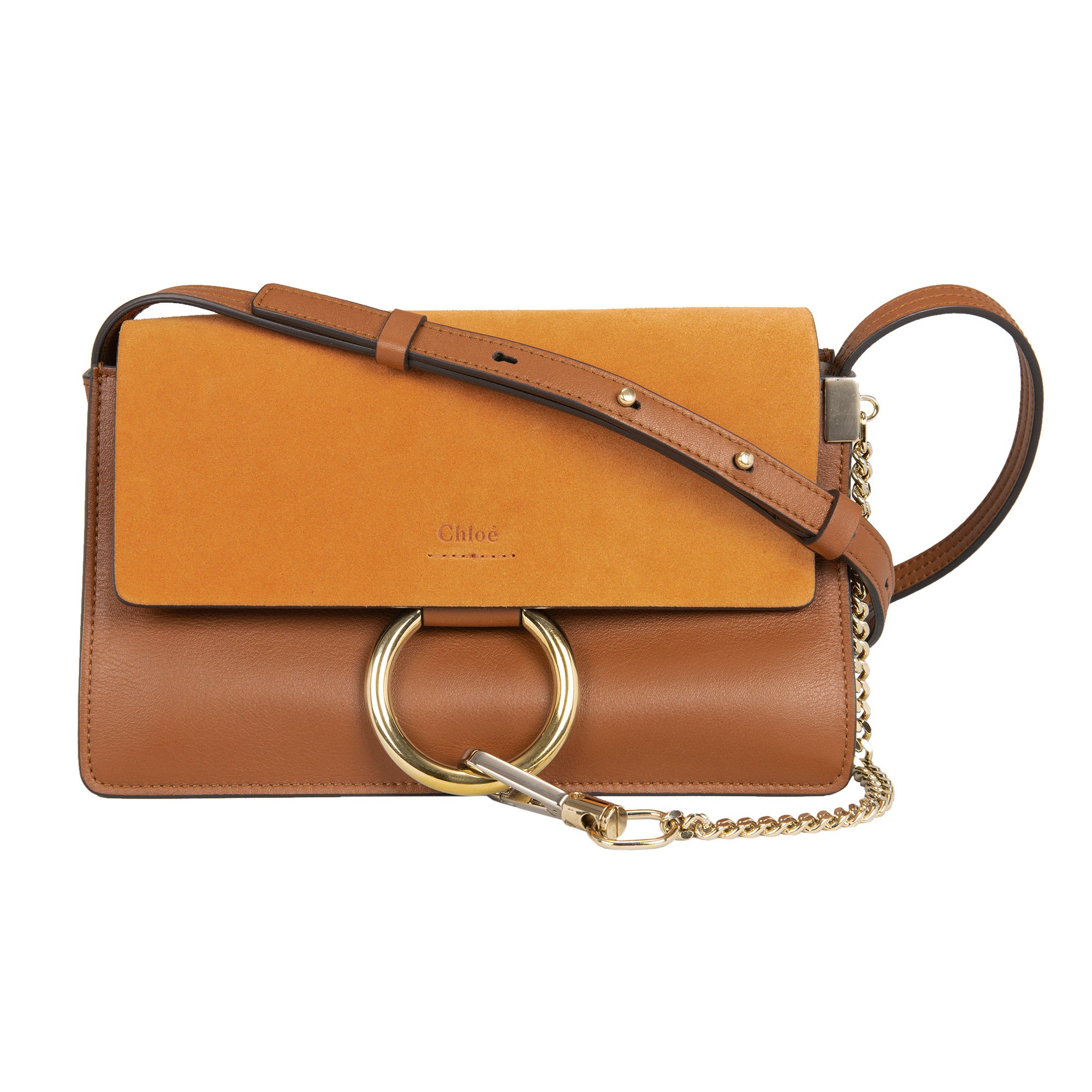 Chloe Faye ショルダーバッグ Chloe Faye Small Shoulder Bag, Brown | Costco