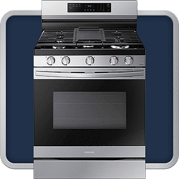 Samsung 6.0 cu. ft. Smart Freestanding GAS Range with No-Preheat Air Fry and Convection