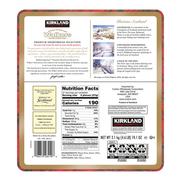 Kirkland Signature Walkers Premium Shortbread Selection, 4.6 lbs
