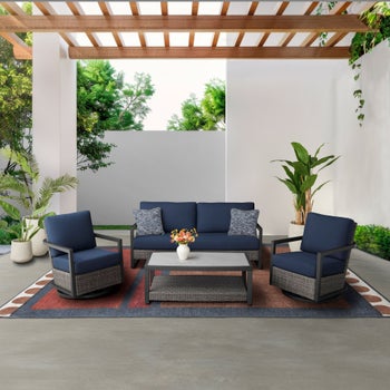 agio international patio furniture costco patio umbrella Trenton Woven Lounge Chair Costco Umbrellas: Patio Elevation |