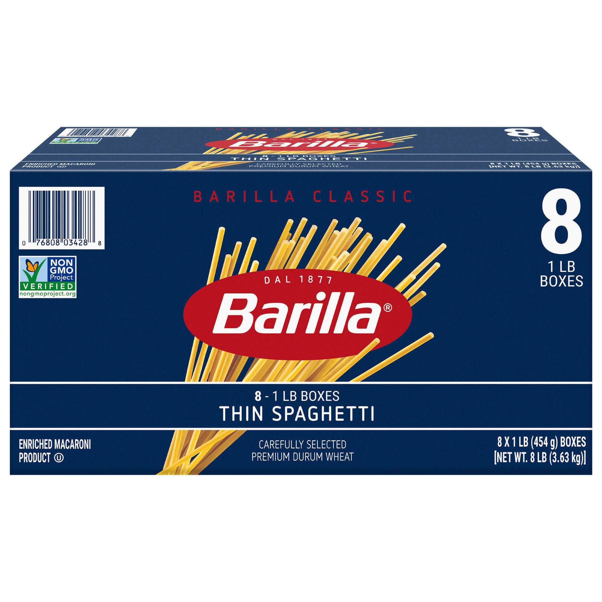 BARILLA THIN SPAGHETTI 8/1 LBS (8 LBS)