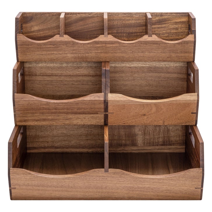 Seville Classics Acacia Stacking Bins, 4 piece | Costco