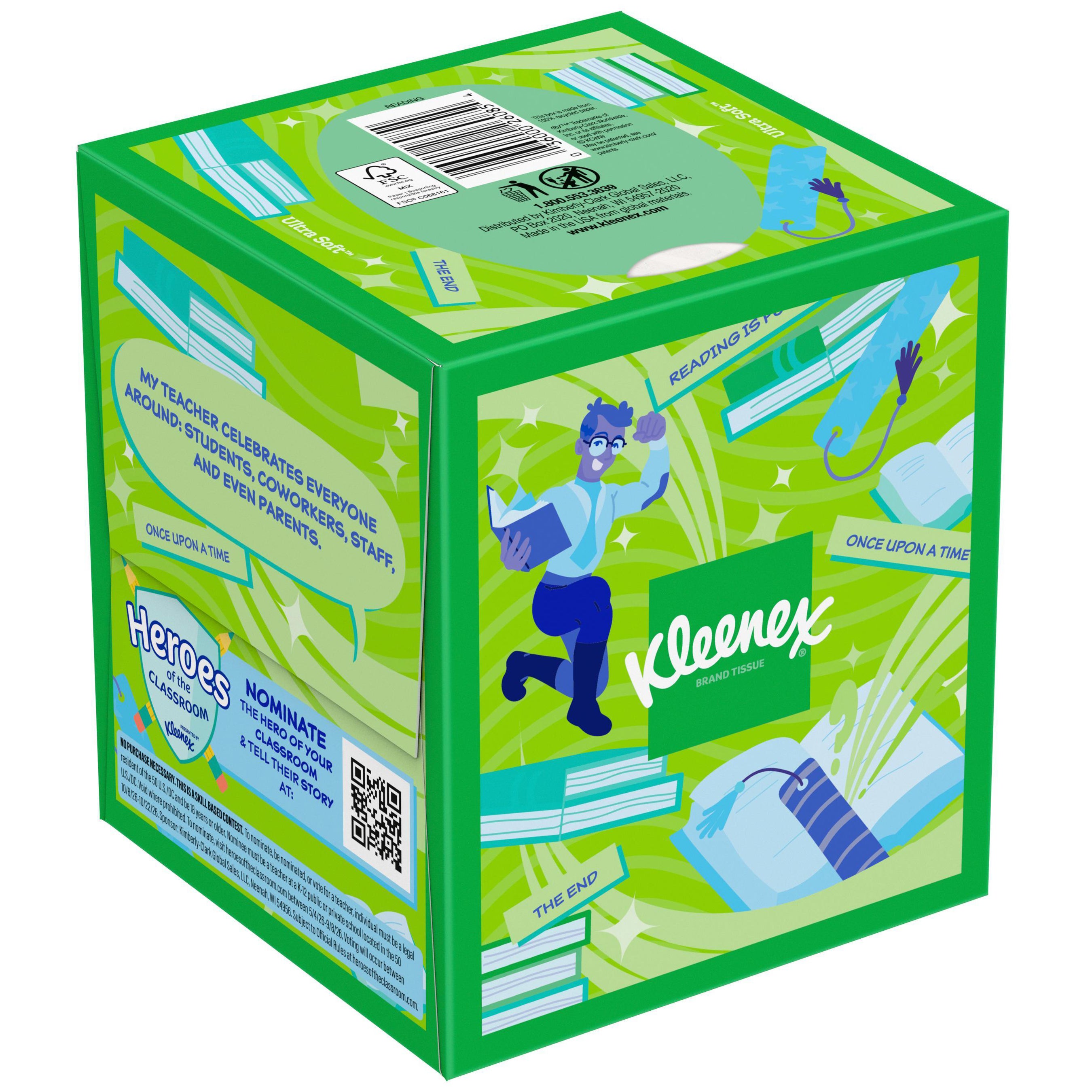 Kleenex Ultra Soft Facial Tissue, 3-Ply, Cube Box, 85 Tissues, 12