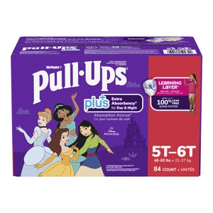 Huggies Pull-Ups Plus Training Pants 5T to 6T Girl 84-pack