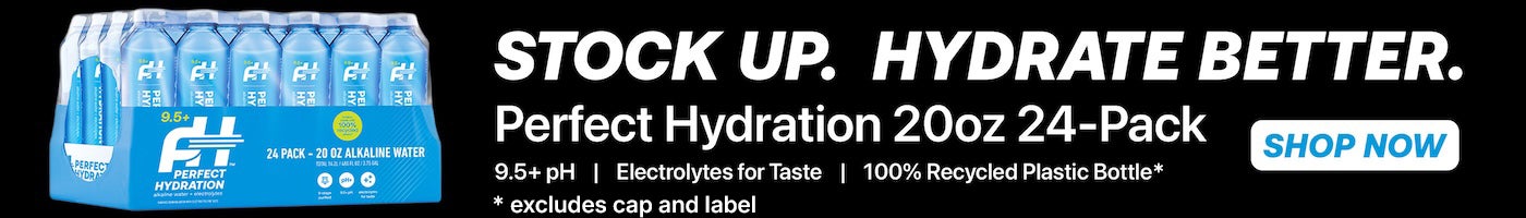 Perfect Hydration 9.5+ pH Alkaline Water + Electrolytes, 20 fl oz, 24 ct