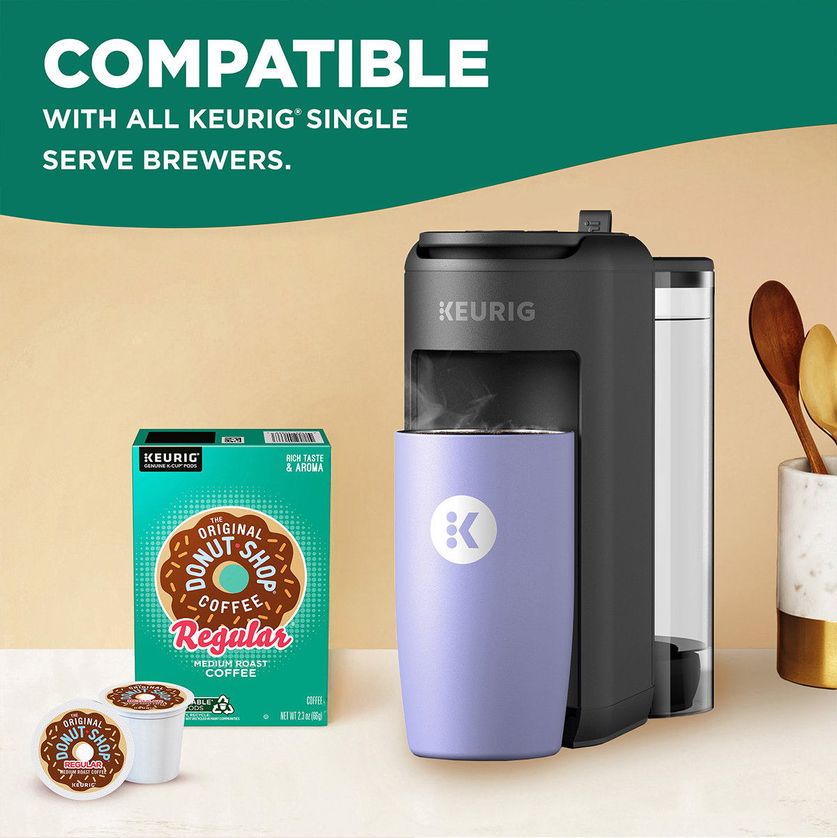Compatible with all keurig single serve brewers. 