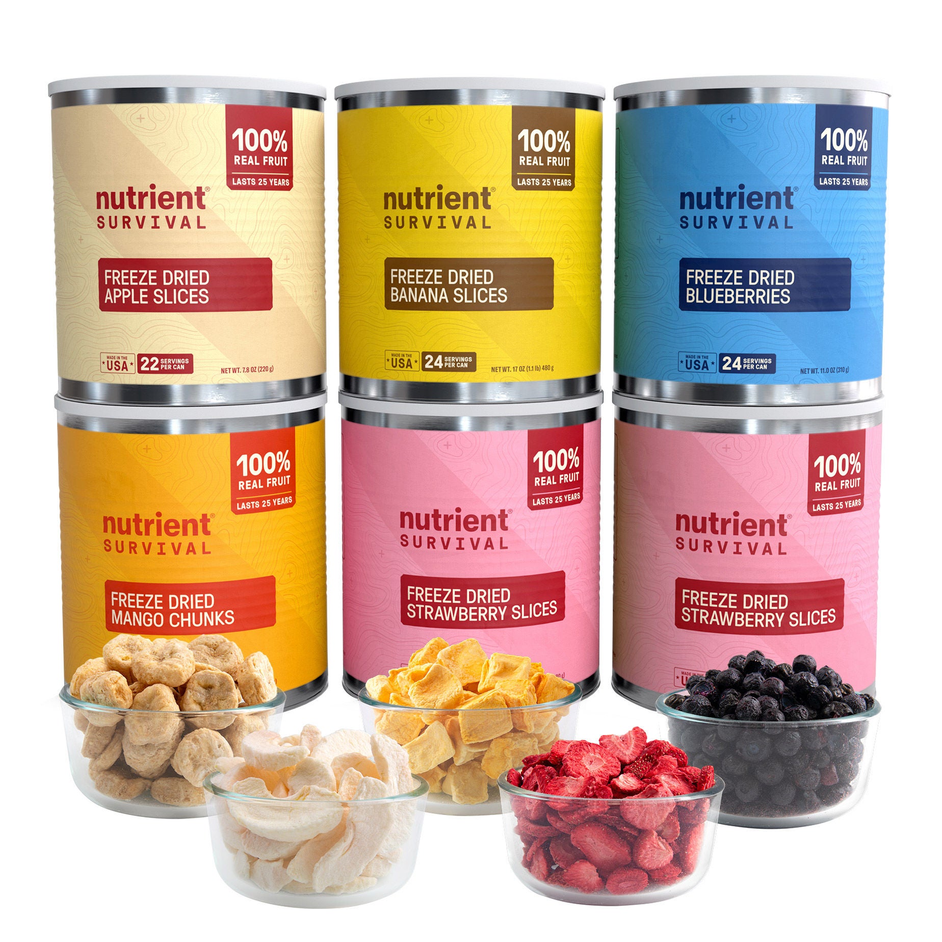 Nutrient Freeze Dried Fruit Variety 6-count (134 Total Servings