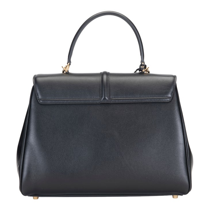Celine Med. 16 Satin Calf Skin, Black | Costco