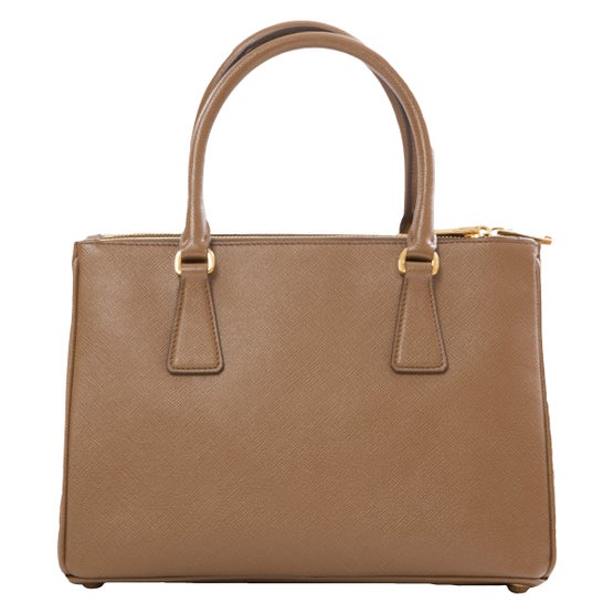 Prada 大容量 ブラウンキャンバストートバッグ Prada Double Zip Tote, Cannella | Costco