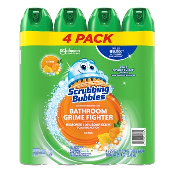 Scrubbing Bubbles Bathroom Disinfectant, Citrus, 25 fl oz, 4-count