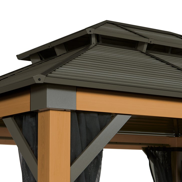 Sojag Tommy Bahama Maui Galvanized Steel Roof Gazebo - 10' x 12