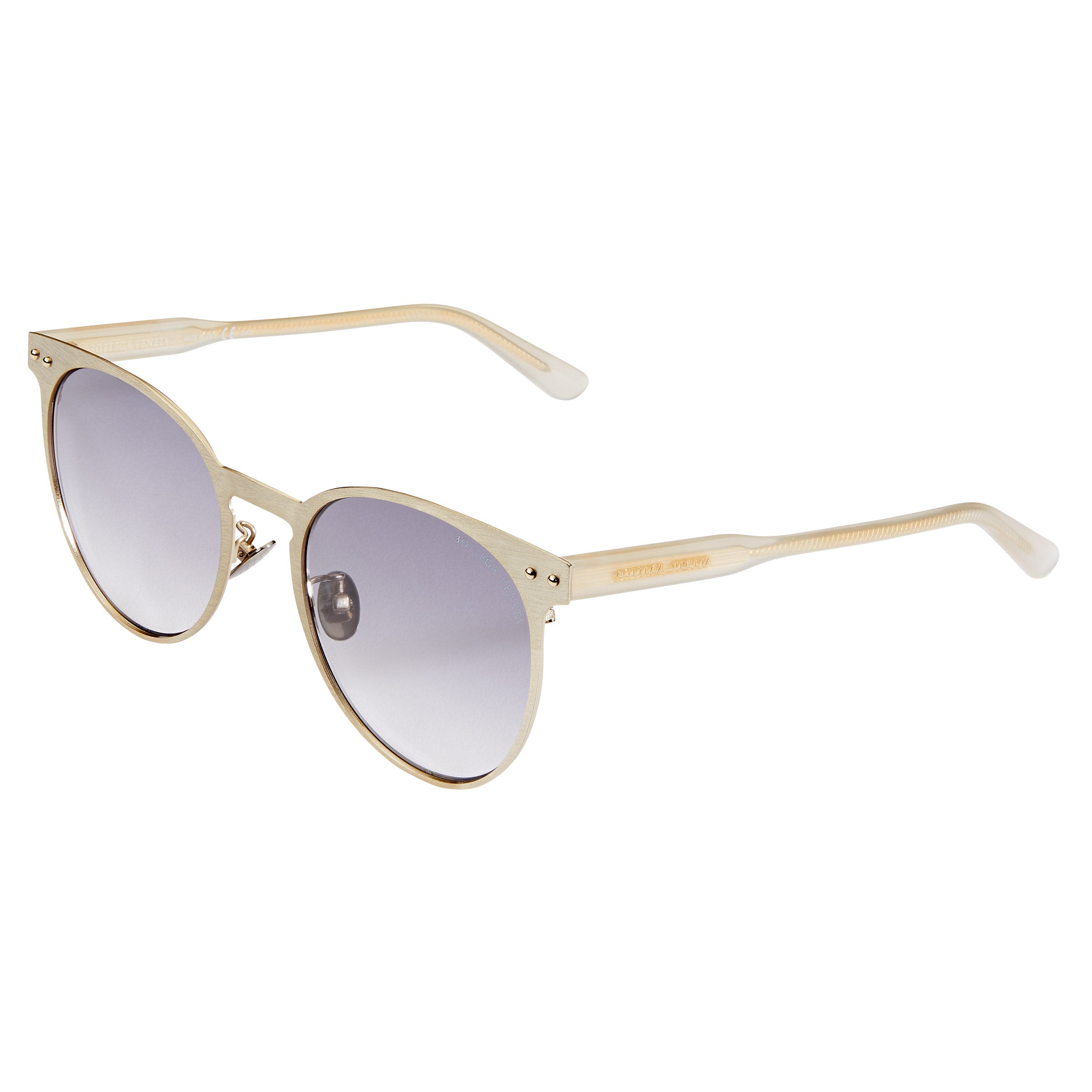 Bottega Veneta Novelty BV0225SK Gold White Grey Sunglasses | Costco