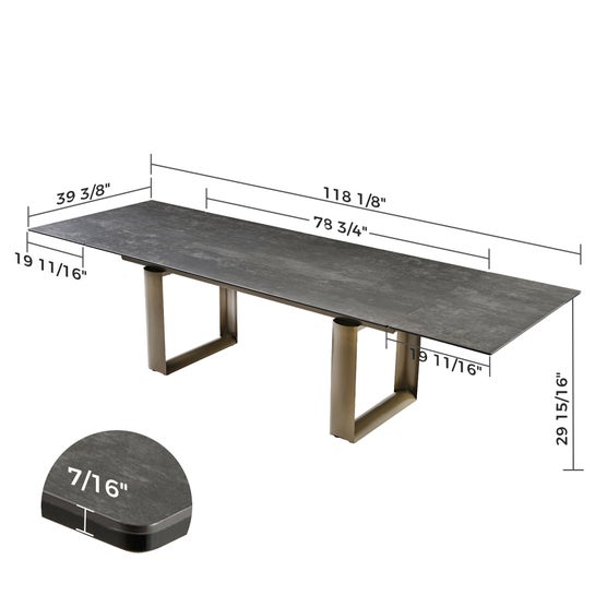 Eureka Ergonomics Savoy 78"-118" Extendable Dining Table | Costco
