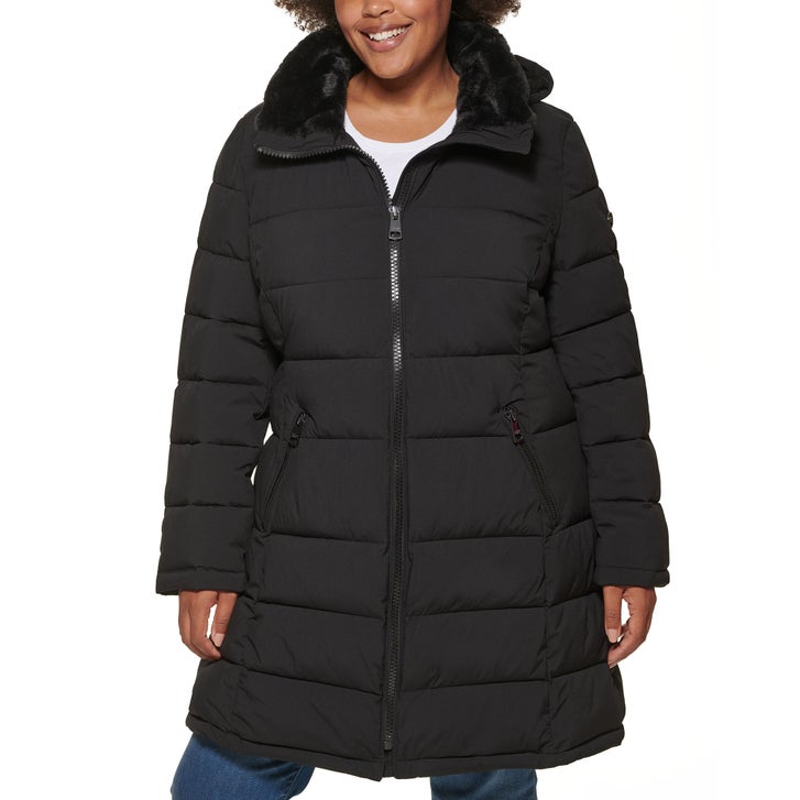 ジャケット・アウター STRETCH POLYESTER LONG LINER COAT Andrew Marc Ladies' Long Stretch Jacket | Costco