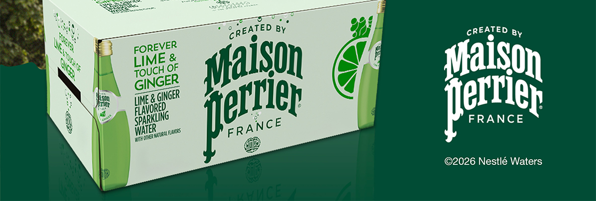 NEW Maison Perrier Sparkling Water, Lime and Ginger, 11.15 fl oz, 24 ct